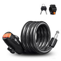 Rockbros Bicycle Cycling Bike Lock Mountain Bike Cable Lock Key Lock Sport Mountain Bike Locks