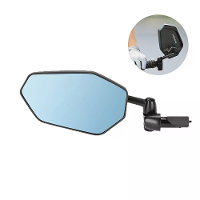 ROCKBROS Fiets Achteruitkijkspiegel 360° Verstelbaar Antireflecterend HD MTB Handvat Reflectiemirror voor Rijveiligheid