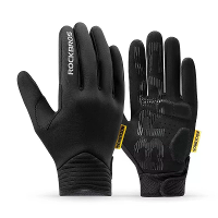 ROCKBROS Fietshandschoenen Touch Screen Winter Thermisch Fleece Warmer Winddicht Volledige Vinger Antislip Handschoenen