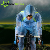 Rockbros Unisex Riding Raincoat Suit Skinsuit Ultra Thin Breathable Portable Raincoat Suit