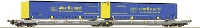 Roco 6600137 H0 dubbeltasje gelede wagon T3000e van de Hupac Hupac