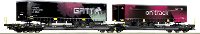 Roco 6600170 H0 dubbeltasje gelede wagon T3000e van de TX logistiek TX logistiek
