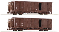 Roco 6640001 H0e 2 delige set overdekte goederenwagons van de ÖBB