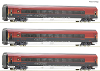 Roco 74040 H0 3 delige set Railjet van de ÖBB Set van 3 stuks
