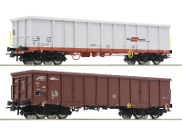 Roco 76076 H0 2 delige set open goederenwagons van de Ã BB