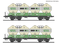 Roco 77006 H0 2 delige set silowagens van de ZSSK