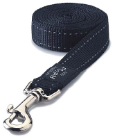 Rogz For Dogs Fanbelt Long Lijn Voor Hond Zwart 20 Mmx1,8 Mtr