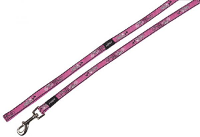 Rogz For Dogs Jellybean Lijn Voor Hond Royal Pink Bone 11 Mmx1,6 Mtr