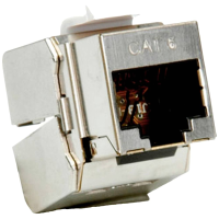 ROLINE Cat.6 (Class E) Keystone, afgeschermd, zilverkleurig, geen gereedschap nodig