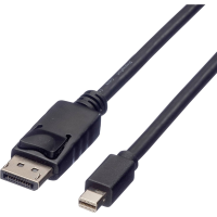 ROLINE DisplayPort kabel, DP M   Mini DP M, zwart, 1 m
