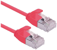 ROLINE F/UTP DataCenter Patchkabel Cat.6A (Class EA), LSOH, extra dun, rood, 0,15 m