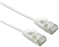ROLINE F/UTP DataCenter Patchkabel Cat.6A (Class EA), LSOH, extra dun, wit, 0,5 m