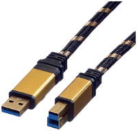 ROLINE GOLD USB 3.2 Gen 1 kabel, type A B, 3 m