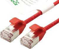 ROLINE GREEN F/UTP DataCenter Patchkabel Cat.6A (Class EA), LSOH, extra dun, rood, 1 m
