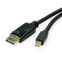 ROLINE Mini DisplayPort Kabel, mDP DP, v1.3/V1.4, M/M, zwart, 1 m