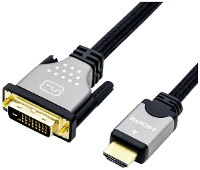 ROLINE Monitorkabel DVI (24+1)   HDMI, M/M, zwart / zilver, 1,5 m