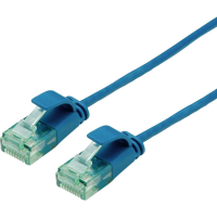 ROLINE RM UTP DataCenter Patchkabel Cat.6A (Klasse EA), extra dun, blauw, 1,5 m