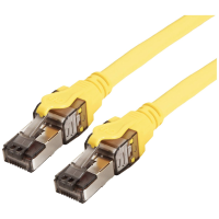 ROLINE S/FTP (PiMF ) patchkabel Cat.8 (Klasse I), LSOH, PoE, soepel, geel, 2 m