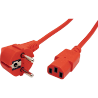 ROLINE stroomkabel, recht IEC Female, rood, 1,8 m