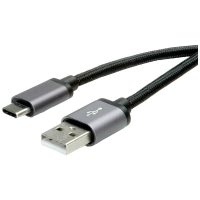 ROLINE USB 2.0 Cable, C   A, M/M, zwart, 1,8 m