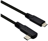 ROLINE USB 3.2 Gen 2x2 Kabel, C C, M/M, 4K UHD 1, 20Gbit/s, Emark, 100W, haaks, zwart, 1 m