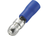 Ronde stekker 1.50 MmÂ² 2.50 MmÂ² Stift Ã: 5 mm Deels geÃ¯soleerd Blauw TRU COMPONENTS 738490 100 stuks