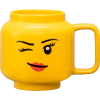 Room Copenhagen LEGO keramische mok   knipogend meisjeshoofd, groot