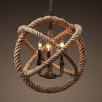 Rope Orb Sphere Industrial Pendant Ceiling Light Ac 110 220v
