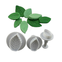 Rose Leaf Shape Cake Sugarcraft Cookie Plunger Cutter Mold