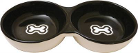 Rosewood Duo Voerbak S Zwart Met Bot #95;_10 Cm