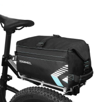 Roswheel 6l Bicycle Bag Rear Rack Trunk Bag Waterprrof Bike Package Pannier With Shoulder Strap Bag
