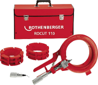 Rothenberger 55035 ROCUT 110 set voor kunststof buizen 50, 75 en 110 mm