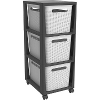 Rotho Brisen Ladekast 3 x 16L met wieltjes   wit