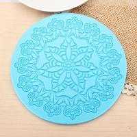 Round Flower Crown Fondant Cake Lace Molds Mat Silicone Lace Mold