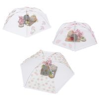 Round Printed Collapsible Food Cover For Kitchen