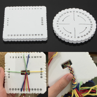 Round Square Hand Braided Rope Bracelet Plate Diy Weaving Tool