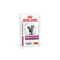 Royal Canin Veterinary Renal met kip natvoer kat (in saus) 2 dozen (24 x 85 g)