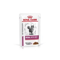 Royal Canin Veterinary Renal met rund natvoer kat (in saus) 2 dozen (24 x 85 g)