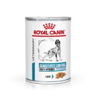 Royal Canin Veterinary Sensitivity Control eend met rijst natvoer hond (paté) 4 trays (48 x 410 g)