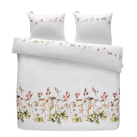 Marjolein Bastin dekbedovertrek Graceful bloemen   wit   200x200/220 cm   Leen Bakker