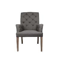 HSM Collection eetkamerstoel London met arm   stof   olijfgroen   Leen Bakker