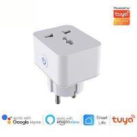 16A Tuya WiFi Smart Socket EU Plug Afstandsbediening APP Controle Schema Instelling Spraakbesturing met Alexa Google Ass