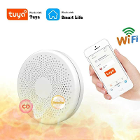 2 In 1 versie WiFi functie Tuya en Smart Life rookmelder sensor & koolmonoxide CO gasdetector Rook brand geluidsalarm