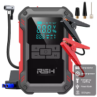 RSH Autobatterij Startbooster met Luchtcompressor 3000A Autobatterij Booster 150PSI Draagbare Power Pack Startbox met LC