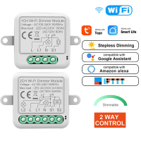 Tuya Wifi Zigbe Draadloze 100V 240V 10A 1/2Gang Module Mini Dimmer Interruptor Elektrische Circuit Switch Smart Breaker