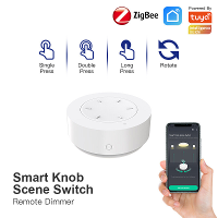 Tuya Zigbe Slimme Knop Draadloze Scene Schakelaar Dimmer Batterij Aangedreven Automatische Scene Smart Life APP