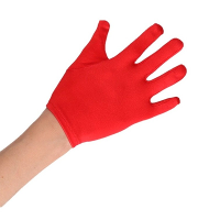 Carnaval verkleed handschoenen voor kinderen   satijn rood   polyester
