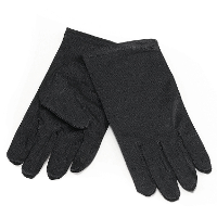 Carnaval verkleed handschoenen voor kinderen   satijn zwart   polyester