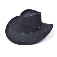 Carnaval verkleed hoed voor een cowboy   zwart   polyester   heren/dames