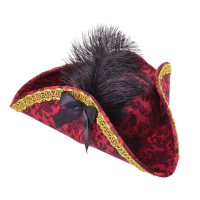 Carnaval verkleed hoed voor een Piraat   rood/zwart   polyester   dames